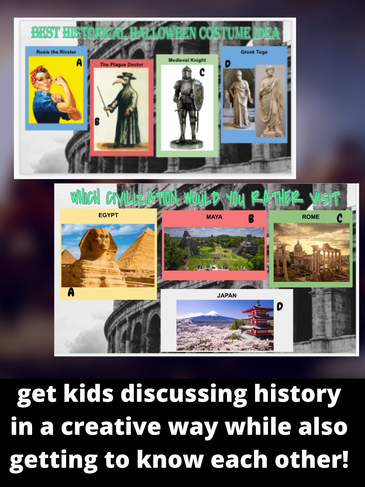 first day activities for history class