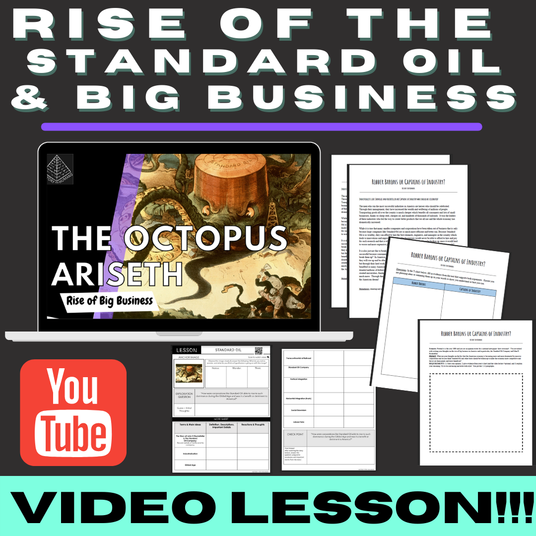 Gilded Age & Industrialization Unit Bundle | 4 Videos & Activities!